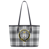 Glendinning Tartan Crest Leather Tote Bag